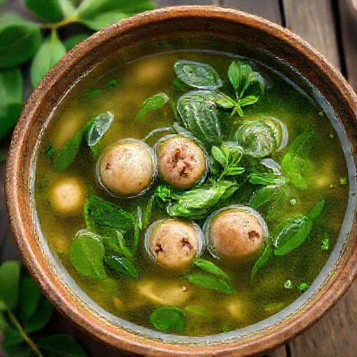 Canh rau ngót thịt băm truyền thống