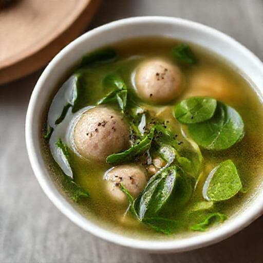 Canh rau ngót thịt băm nhanh gọn