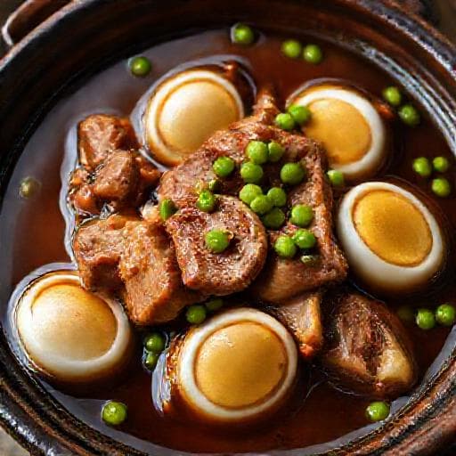 Thịt Kho Trứng Cút Tiêu Xanh