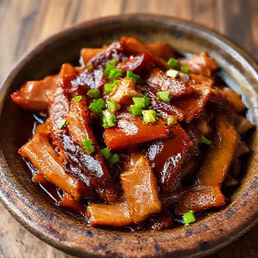 Thịt ba chỉ rang cháy cạnh nhanh gọn