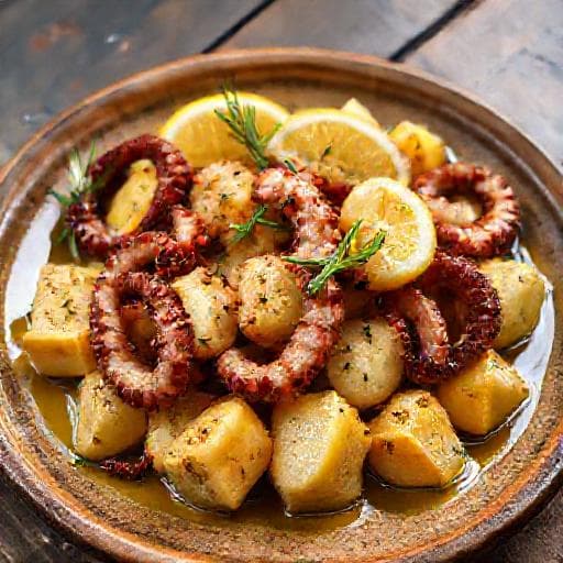 Класически Октопод с Картофи