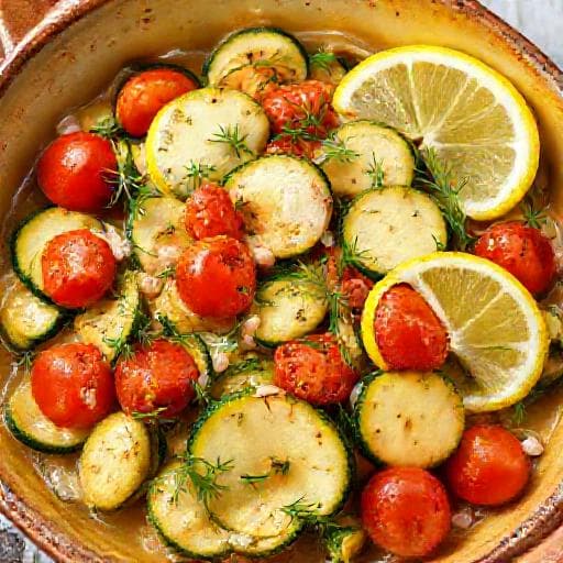 Плакия от тиквички с копър и лимон