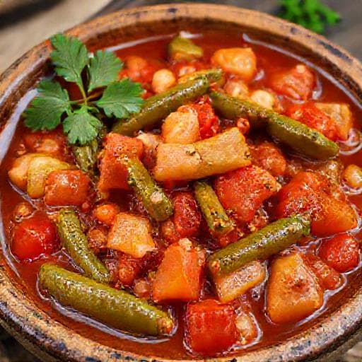 Класическа бамя с домати