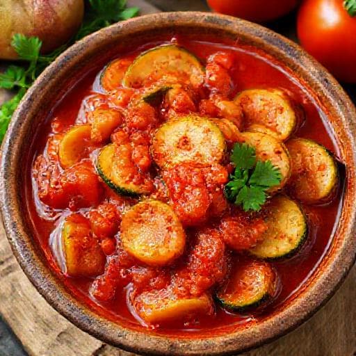 Класически тиквички с доматен сос