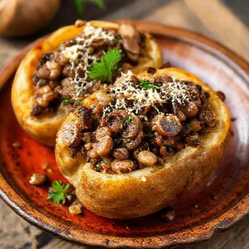 Класически пълнени картофи с гъби