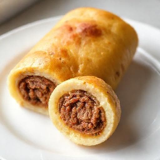 Бързо Картофено руло с кайма