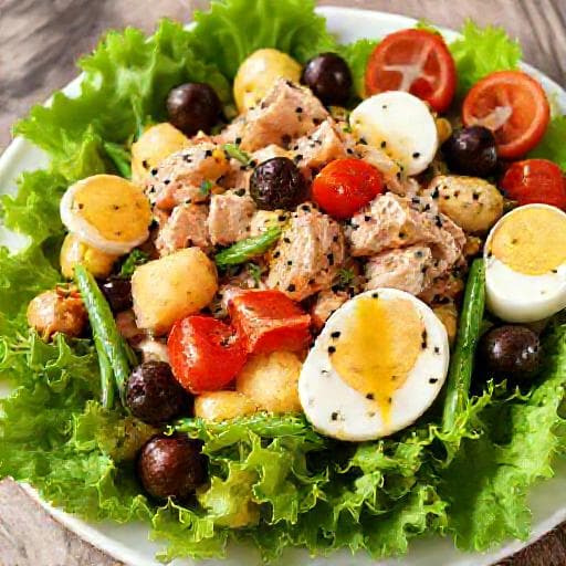 Салата Ница с Картофи и Пъдпъдъчи Яйца