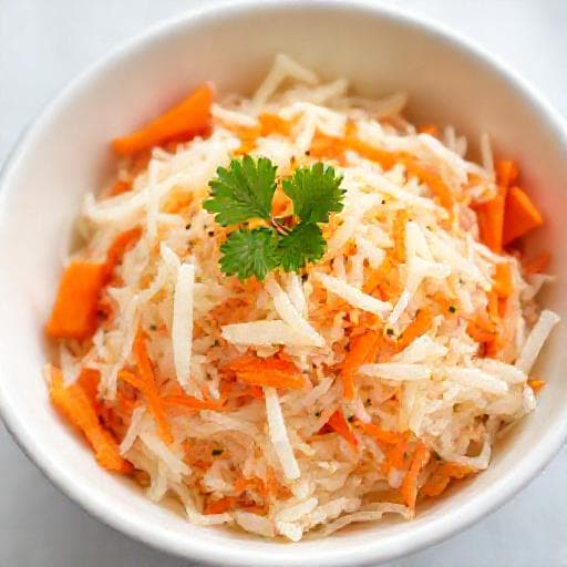 Класическа салата от ряпа и моркови