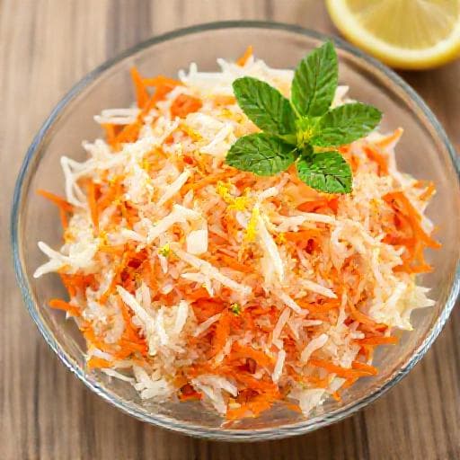 Бърза салата от ряпа и моркови с лимон