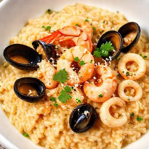 Класическо ризото с морски дарове