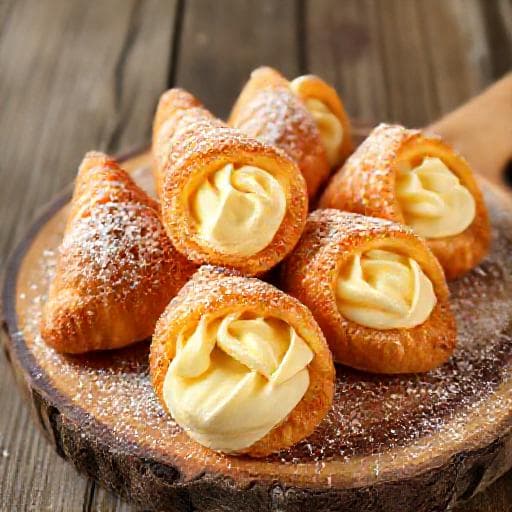 Класически фунийки с крем