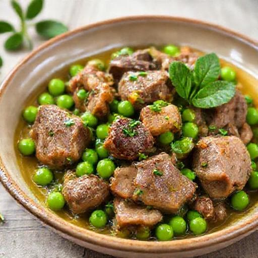 Агнешко с грах и мента (с регионален привкус)