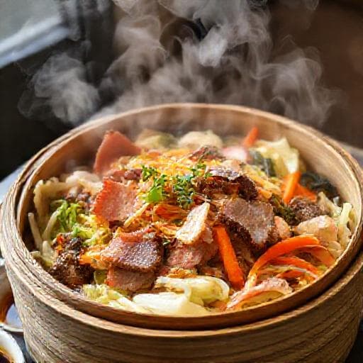 豚バラと野菜のせいろ蒸し