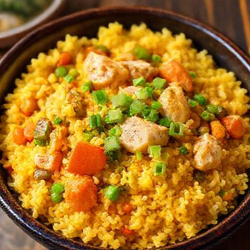 鶏肉と野菜のパエリア風炊き込みご飯