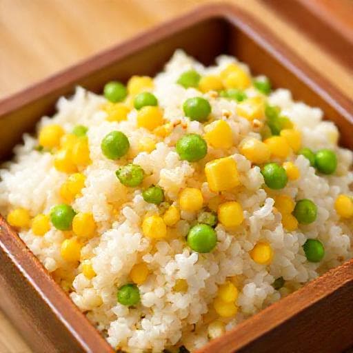 とうもろこしと枝豆の彩りご飯