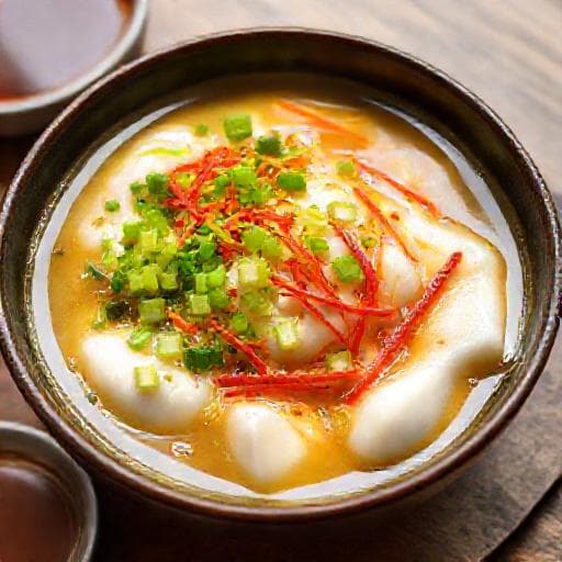 薬味たっぷり!ピリ辛湯豆腐