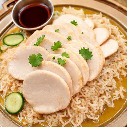 海南風チキンライス(茹で鶏使用)