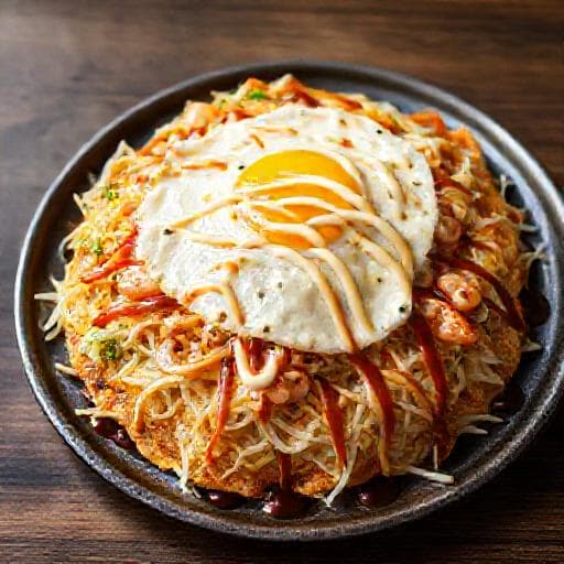 シーフード広島風お好み焼き