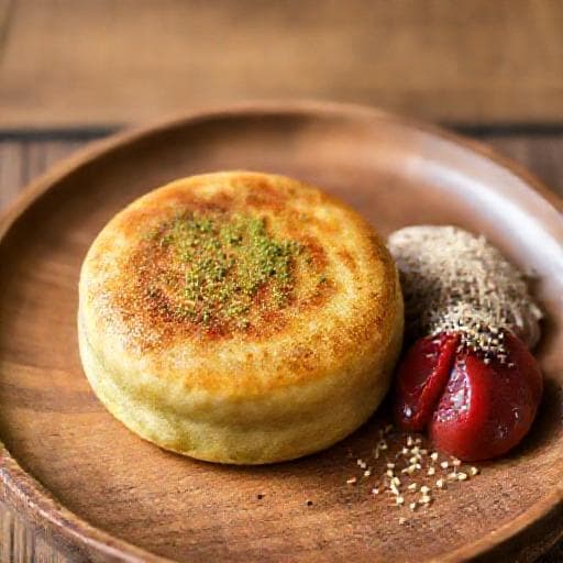 抹茶と小豆の和風ホットケーキ
