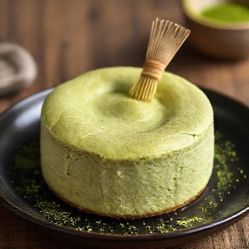 抹茶のスフレチーズケーキ