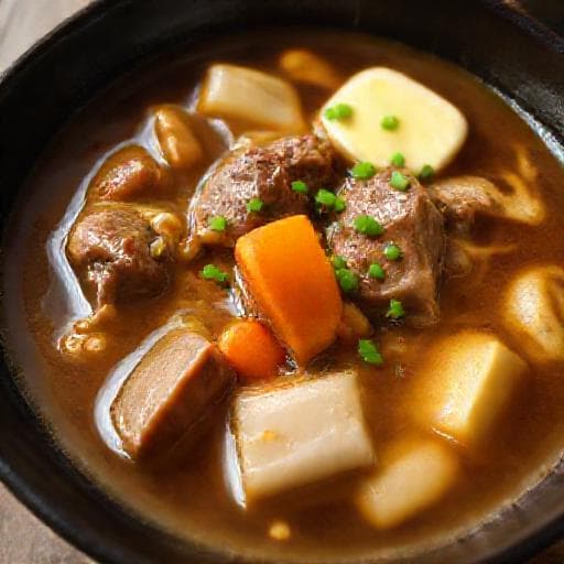 味噌バター牛すじ煮込み