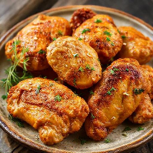 Pui Crocant la Air Fryer cu Usturoi și Ierburi