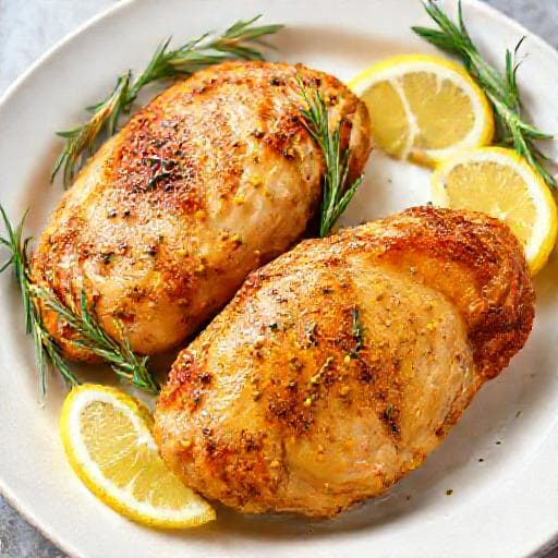 Pui la Air Fryer cu Lămâie și Rozmarin (Stil Mediteranean)