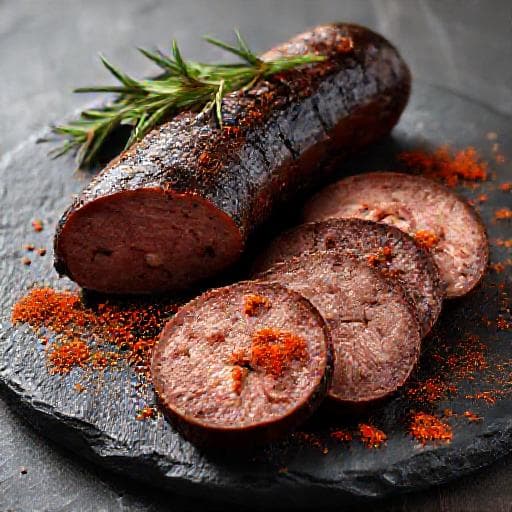 Tobă de porc afumată cu boia