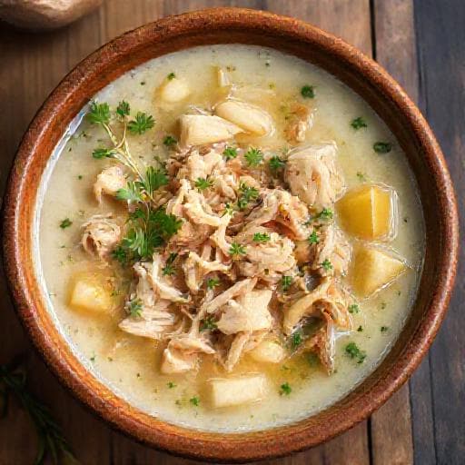 Ciorbă Rădăuțeană cu Legume Rădăcină și Tarhon