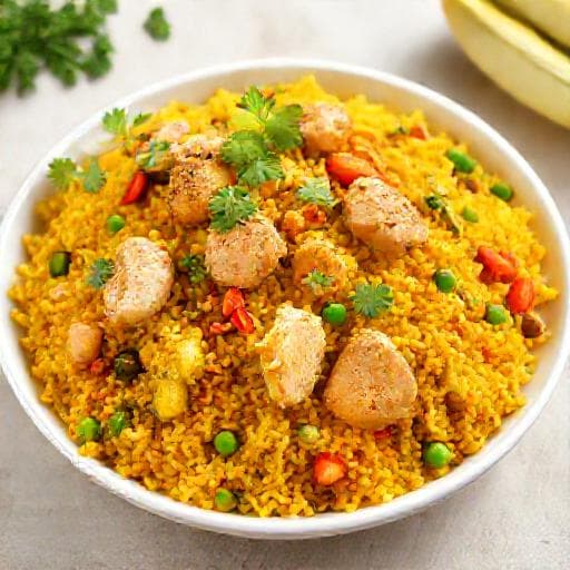 Pilaf de Pui cu Legume și Curcuma