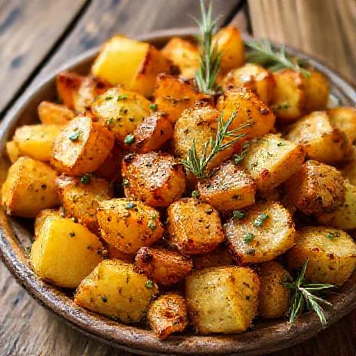 Cartofi la Cuptor cu Usturoi și Rozmarin (Tradițional)