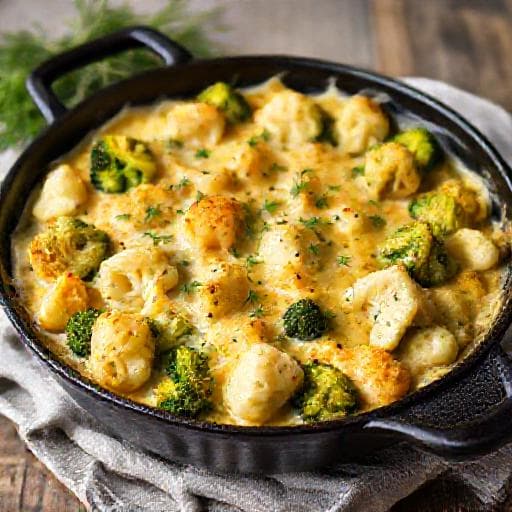 Conopidă la Cuptor cu Cașcaval și Broccoli