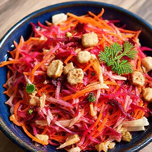 Salată de Crudități cu Sfeclă Roșie și Nuci