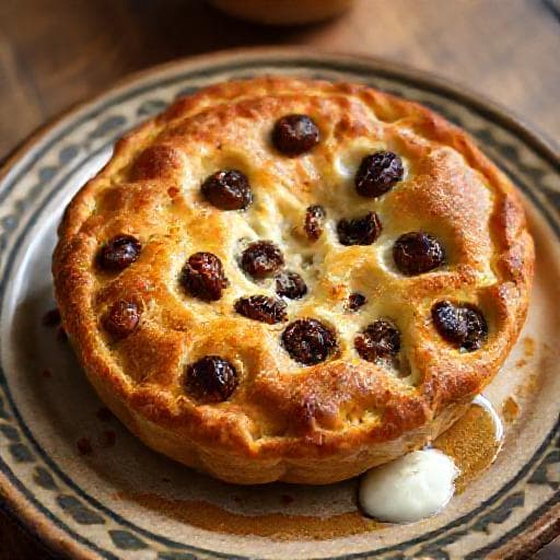 Plăcintă cu brânză dulce, stafide și scorțișoară (stil ardelenesc)