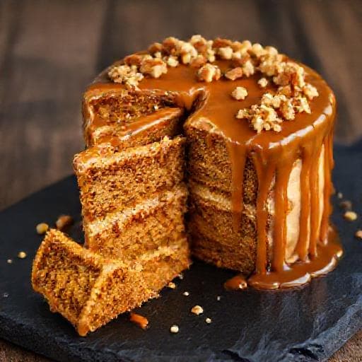 Medovik cu Nuci și Caramel