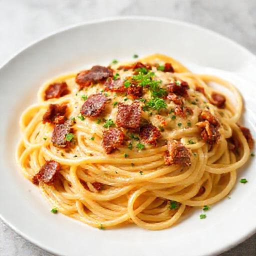 Spaghete Carbonara Simplificate (Quick Carbonara)