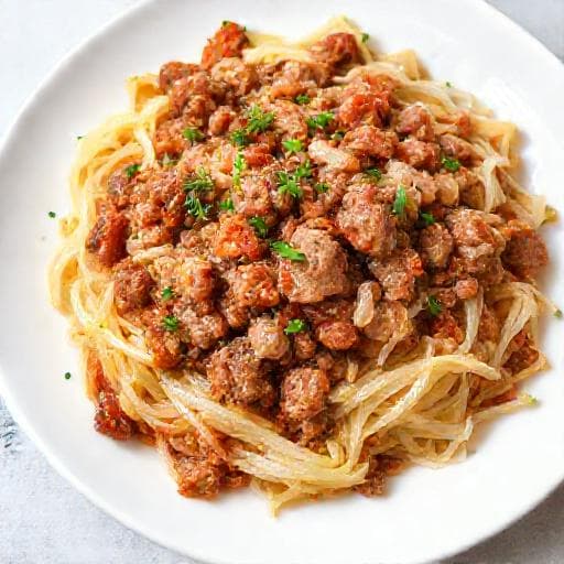 Varză dulce rapidă cu carne de porc