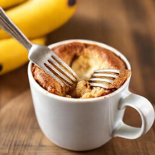 Γρήγορο Μπανανόψωμο σε Κούπα (Microwave Banana Bread Mug Cake)