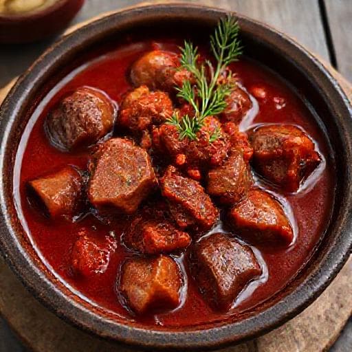 Μοσχάρι Κοκκινιστό με Κρασί και Μπαχαρικά (Ποντιακή επιρροή)