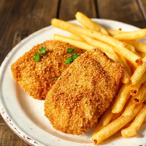 Cod pane tradițional cu cartofi prăjiți