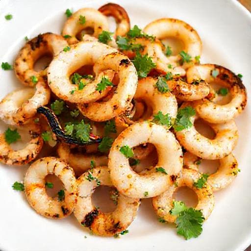 Calamari la Grătar cu Usturoi și Pătrunjel (Varianta Rapidă)