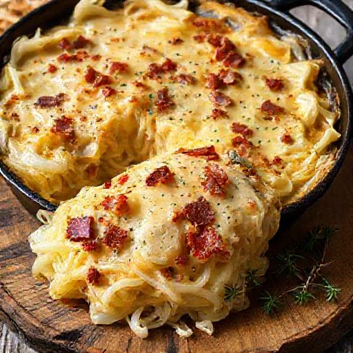Varză la Cuptor cu Parmezan și Bacon