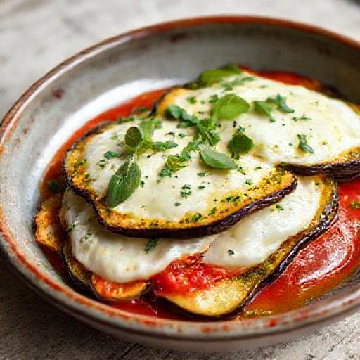 Parmigiana de Vinete cu Ricotta și Pesto