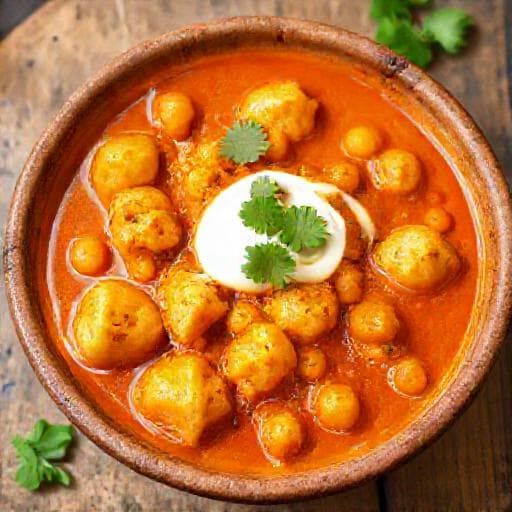 Curry Tradițional de Conopidă cu Năut