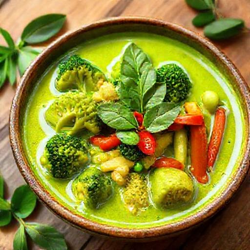 Curry Thai de Legume Verzi