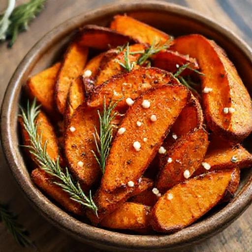 Cartofi Dulci la Air Fryer cu Rozmarin și Usturoi