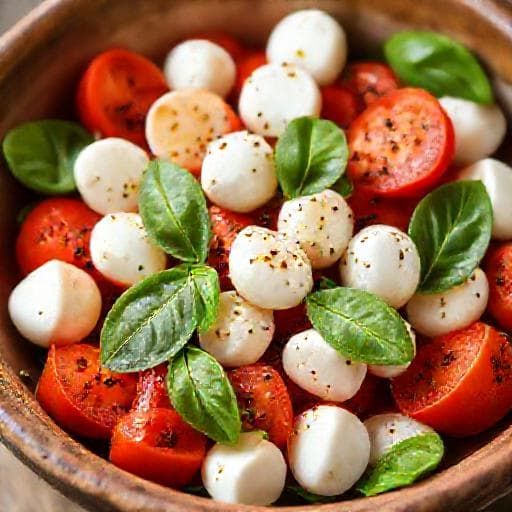 Salată Caprese Simplificată (Quick Caprese)