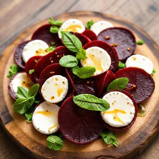Salată Rapidă de Sfeclă cu Brânză de Capră și Miere