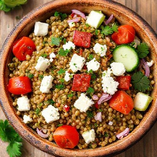Salată Clasică de Linte cu Feta