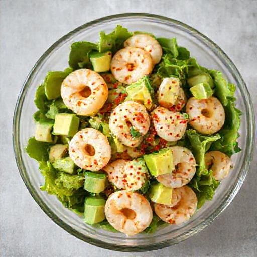 Salată Rapidă cu Creveți și Avocado